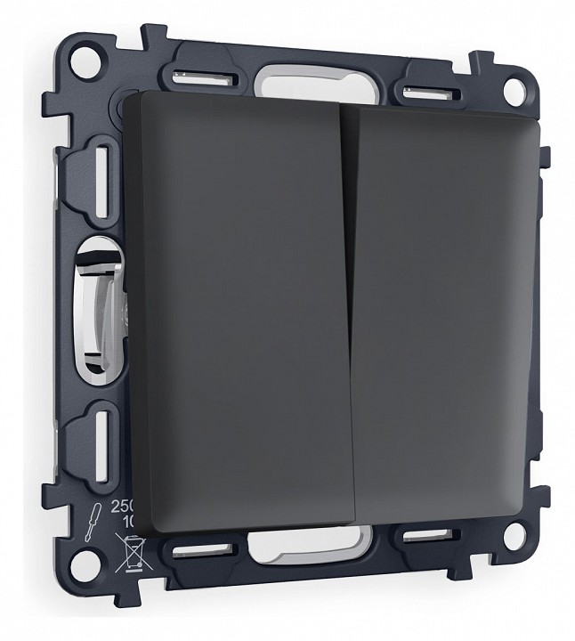 Выключатель проходной двухклавишный Ambrella Volt Quant MA903020