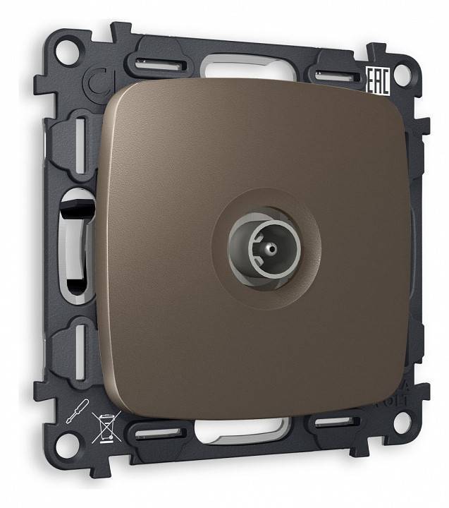 ТВ-розетка проходная без рамки Ambrella Volt Quant MO643030