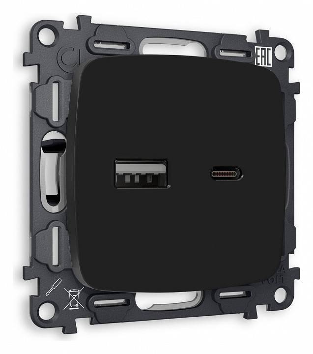 Розетка 2хUSB type A и C без рамки Ambrella Volt Quant MO811010