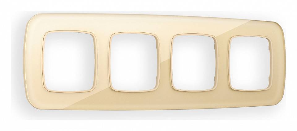 Рамка на 4 поста Ambrella Volt Radian Стекло органическое OF320604