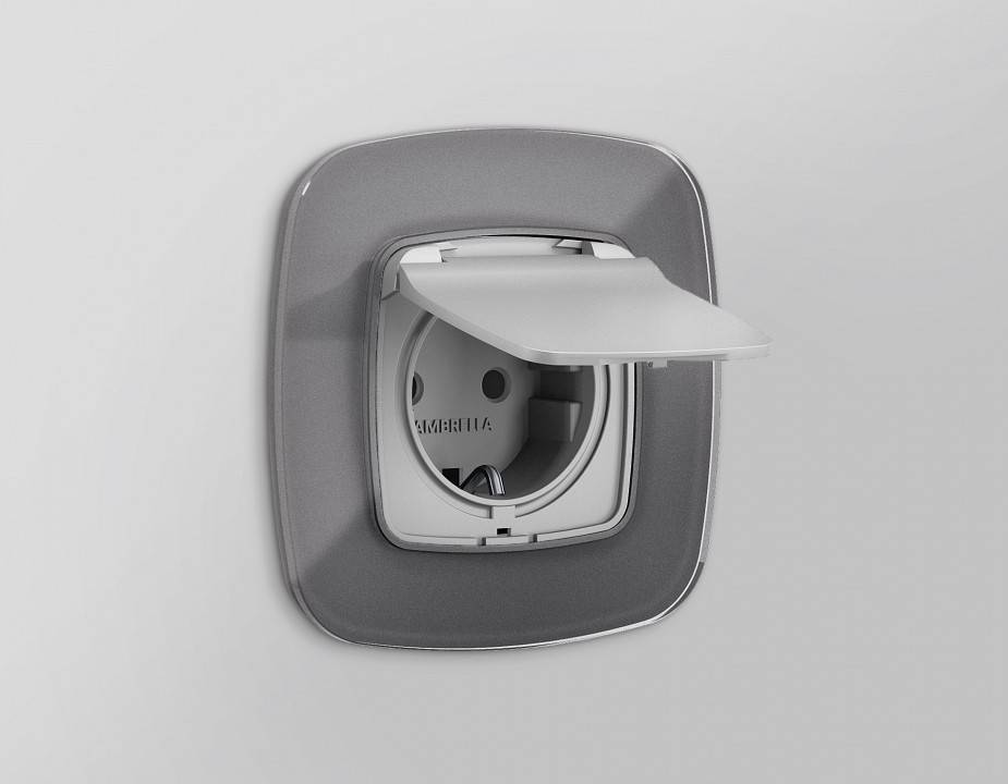 Рамка на 1 пост Ambrella Volt Radian Стекло органическое OF320651