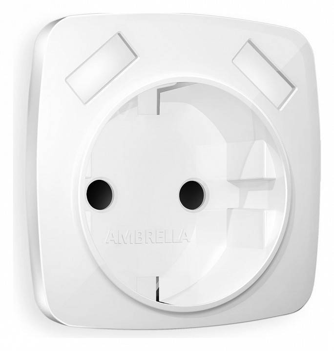 Накладка для розетки с заземлением и со шторками и 2хUSB type A Ambrella Volt Quant OP1090