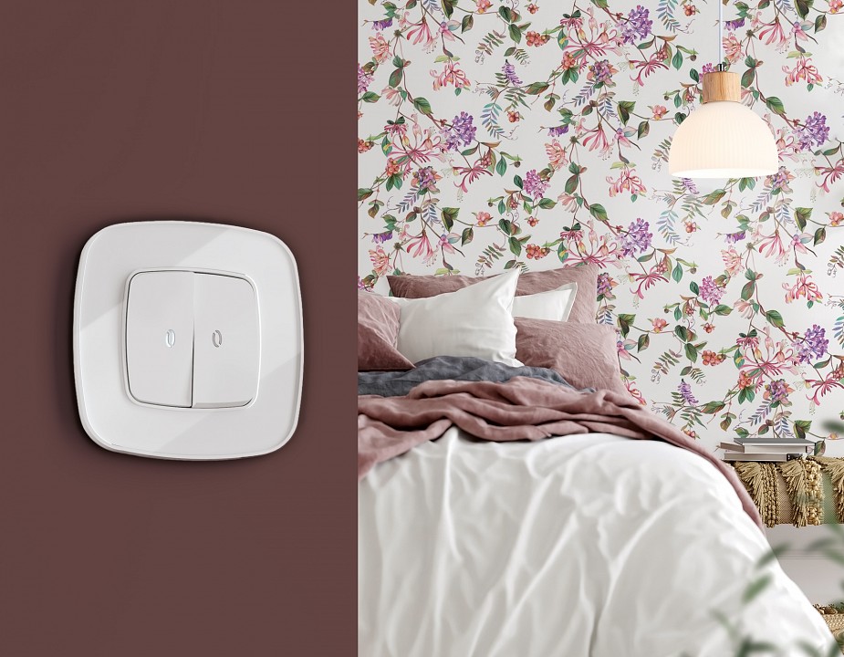 Клавиши для выключателя двухклавишного c подсветкой Ambrella Volt Quant OP1240