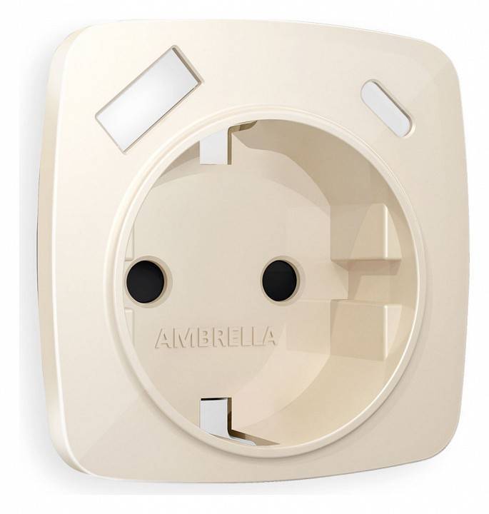 Накладка для розетки с заземлением и со шторками и 2хUSB type A и C Ambrella Volt Quant OP3100