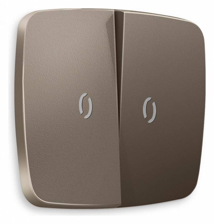 Клавиши для выключателя двухклавишного c подсветкой Ambrella Volt Quant OP6340