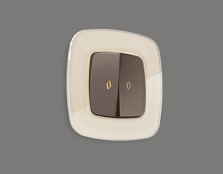 Клавиши для выключателя двухклавишного c подсветкой Ambrella Volt Quant OP6340