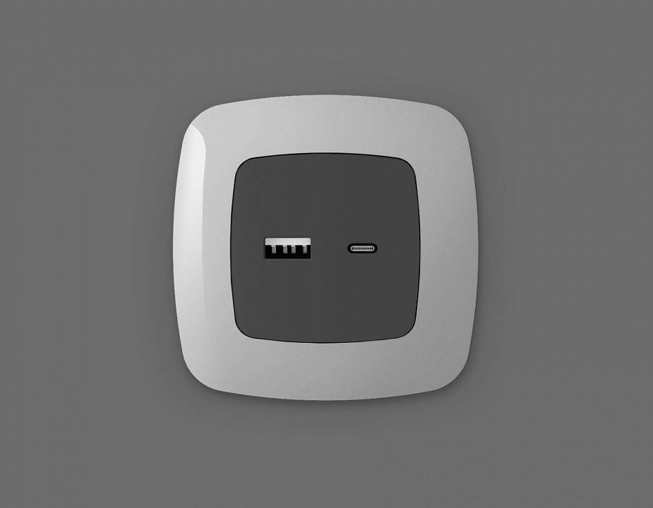 Накладка для розетки type A и C Ambrella Volt Quant OP9110