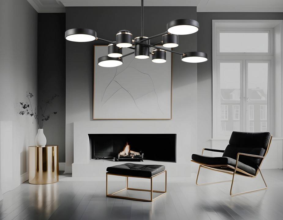 Люстра на штанге Ambrella light Fusion 9 ламп FL51629