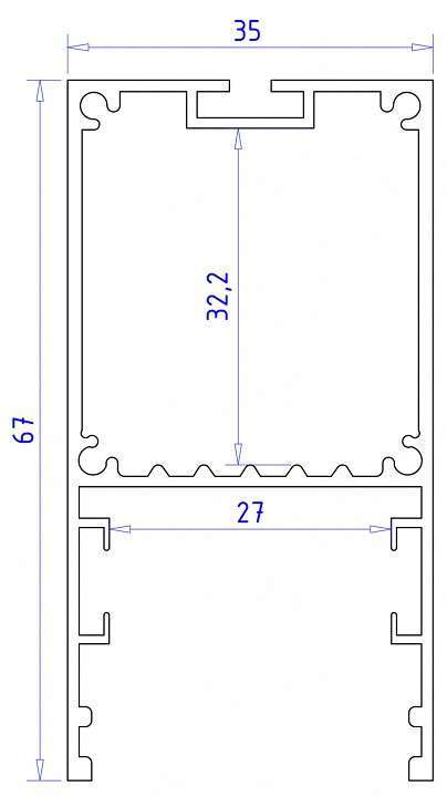 Короб накладной Ambrella Light Profile System GP GP3000AL