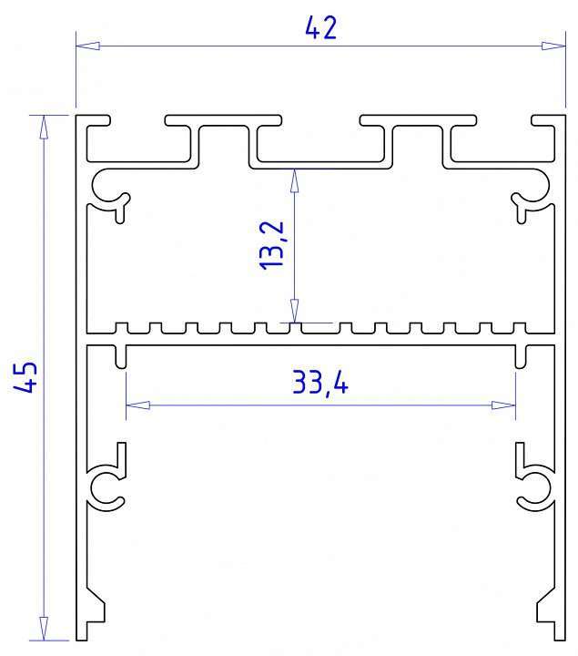 Короб накладной Ambrella Light Profile System GP GP3050BK