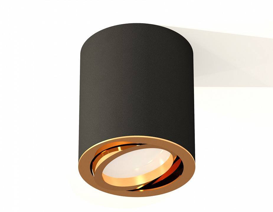 Накладной светодиодный светильник Ambrella Light XS 12 Вт 4000К черный/золото XS7422003