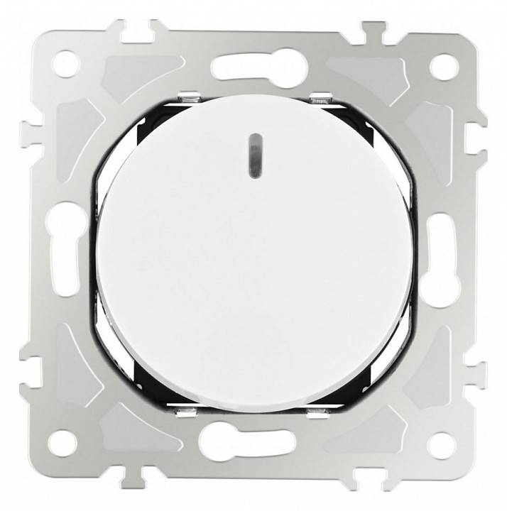 Выключатель одноклавишный с подсветкой без рамки Arte Milano 202 202.31-1.white