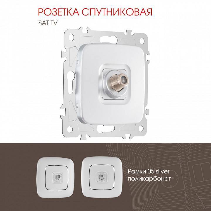 ТВ-розетка без рамки Arte Milano am-205 205.42-1.silver