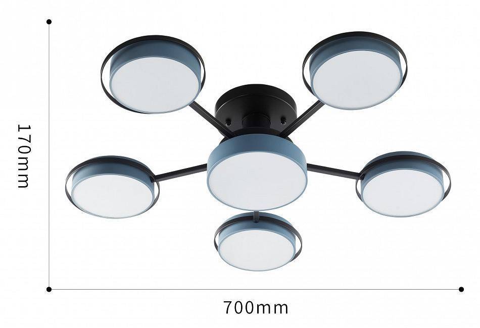 Потолочная люстра Arte Milano Ferrara 250406/5+1 Gr