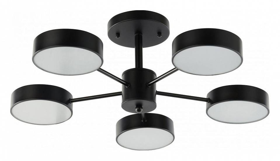 Люстра на штанге Arte Milano Ferrara 5 ламп черная 250906/5B Bk