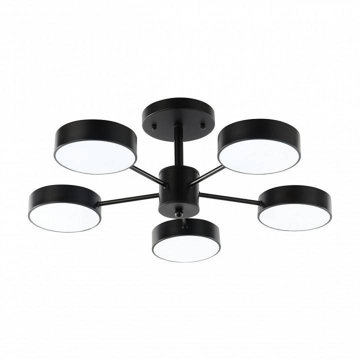 Люстра на штанге Arte Milano Ferrara 5 ламп черная 250906/5B Bk