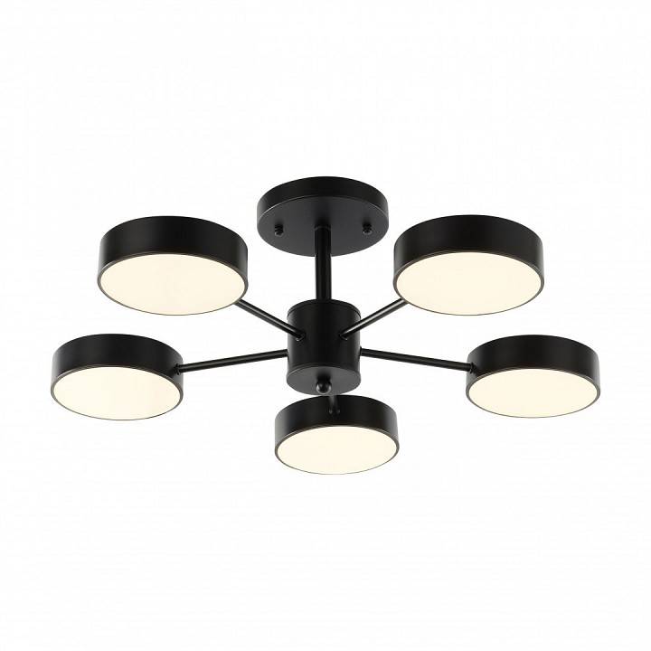 Люстра на штанге Arte Milano Ferrara 5 ламп черная 250906/5B Bk