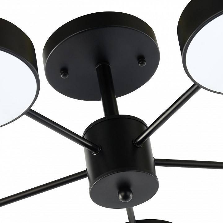 Люстра на штанге Arte Milano Ferrara 5 ламп черная 250906/5B Bk