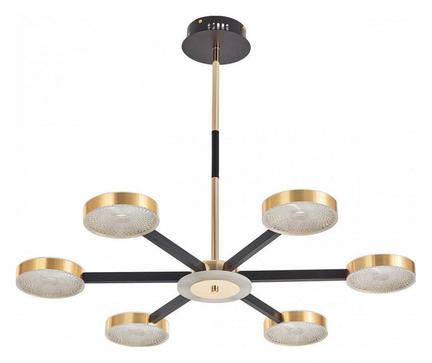 Люстра на штанге Arte Milano Ferrara 6 ламп светодиодная 272079/6 BK/GD