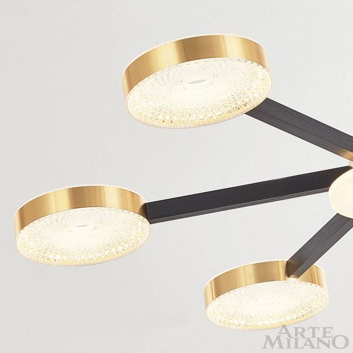 Люстра на штанге Arte Milano Ferrara 6 ламп светодиодная 272079/6 BK/GD