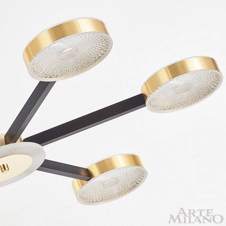 Люстра на штанге Arte Milano Ferrara 6 ламп светодиодная 272079/6 BK/GD