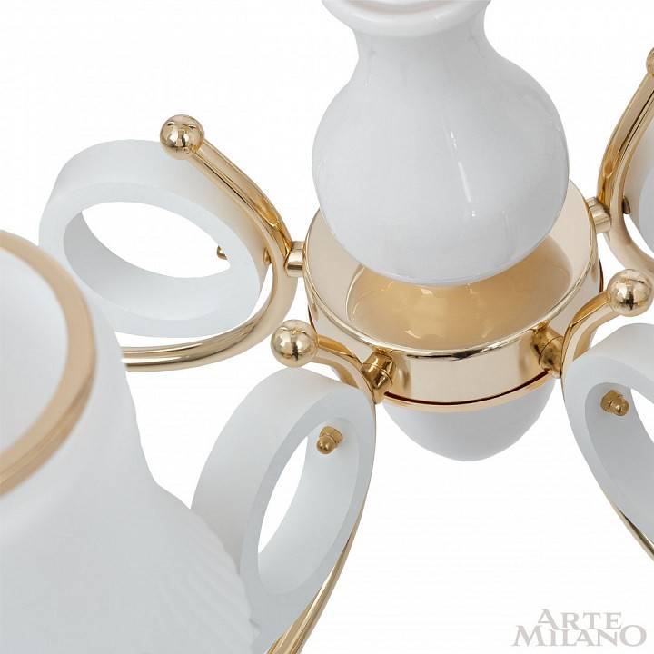 Подвесная люстра Arte Milano Florentia-1097 5 ламп 301097/5 Wh/Gd