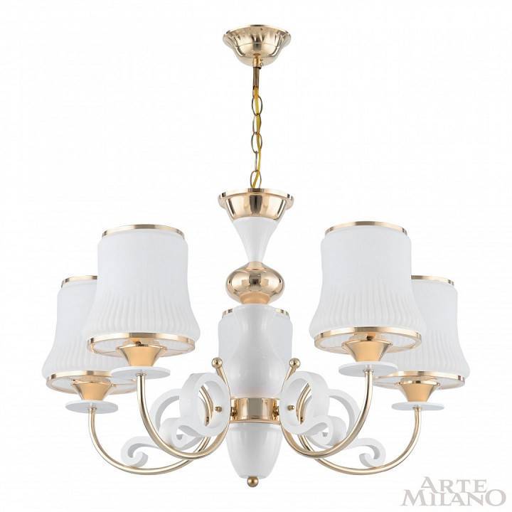 Подвесная люстра Arte Milano Florentia-1097 5 ламп 301097/5 Wh/Gd