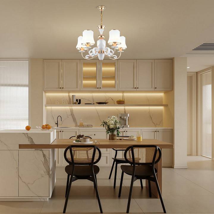 Подвесная люстра Arte Milano Florentia-1097 5 ламп 301097/5 Wh/Gd