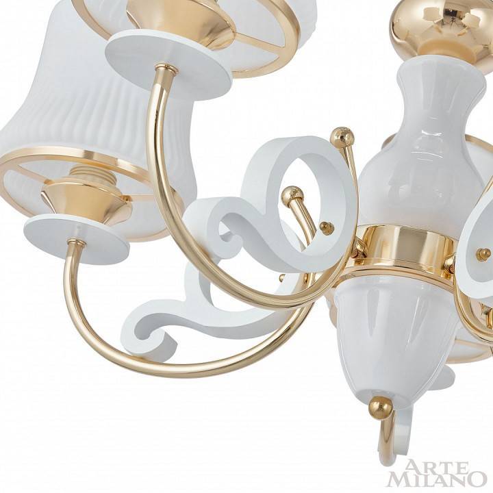 Подвесная люстра Arte Milano Florentia-1097 5 ламп 301097/5 Wh/Gd
