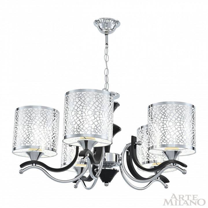 Подвесная люстра Arte Milano Florentia-6787 5 ламп 306787/5 Bk/Ni