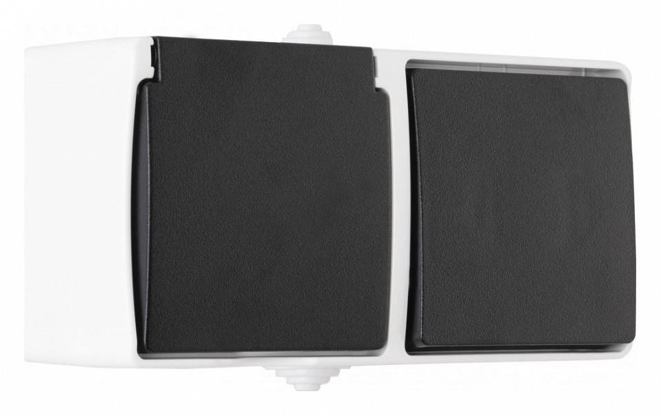 Блок с выключателями одноклавишными влагозащищенными Arte Milano am-309 309.52-1.grey