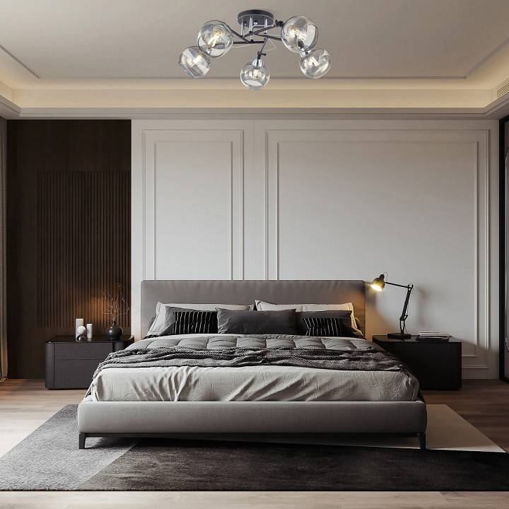 Потолочная люстра Arte Milano AMALFI 5 ламп 323685/5B BK+CR