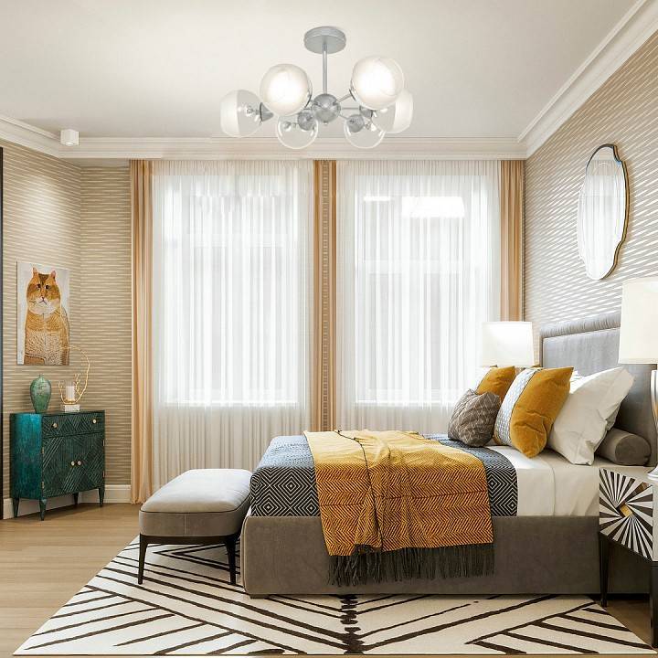 Люстра на штанге Arte Milano Napoli 6 ламп 327007/3+3 CR