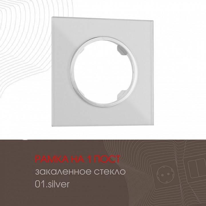 Рамка на 1 пост Arte Milano am-502.01 502.01-1.silver