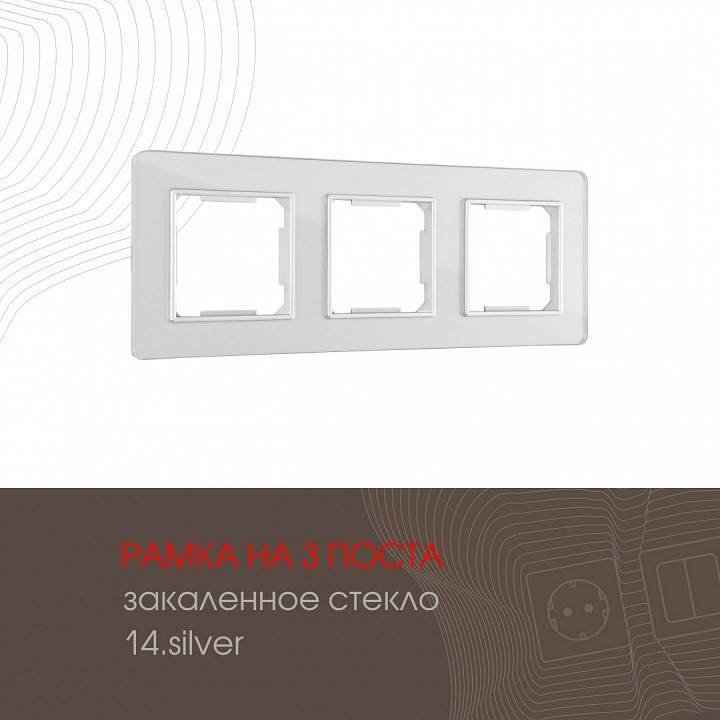 Рамка на 3 поста Arte Milano am-503.14 503.14-3.silver