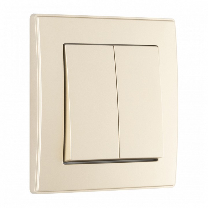 Выключатель двухклавишный Arte Milano SET06-1 SET06-1-30-2 shampan