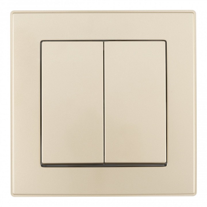 Выключатель двухклавишный Arte Milano SET06-1 SET06-1-30-2 shampan