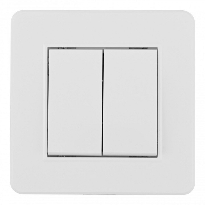 Выключатель двухклавишный Arte Milano SET16-1 SET16-1-30-2 white