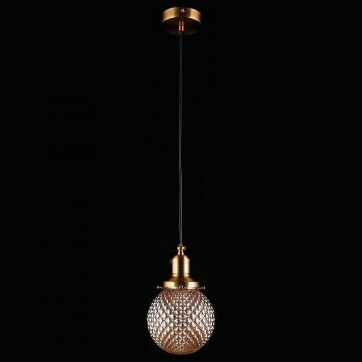 Подвесной светильник Aployt Sofi черный с золотом 1 лампа APL.302.16.01