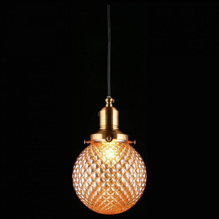 Подвесной светильник Aployt Sofi черный с золотом 1 лампа APL.302.16.01