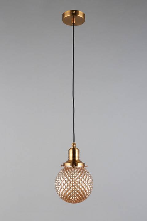 Подвесной светильник Aployt Sofi черный с золотом 1 лампа APL.302.16.01