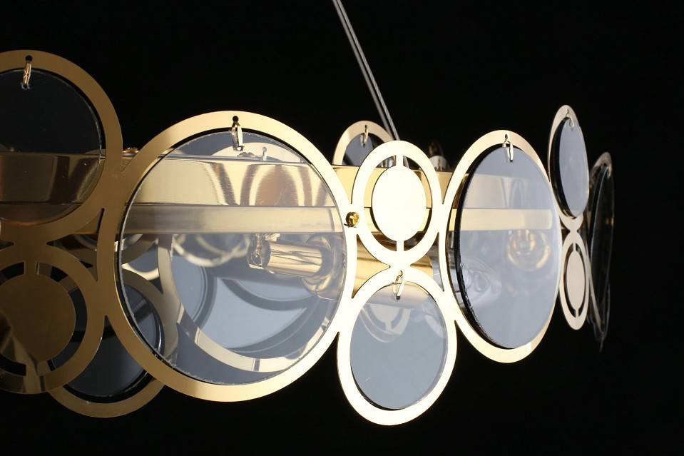 Подвесной светильник Aployt Veva золото 10 ламп APL.829.13.10