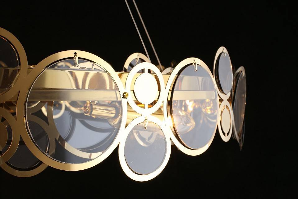 Подвесной светильник Aployt Veva золото 10 ламп APL.829.13.10