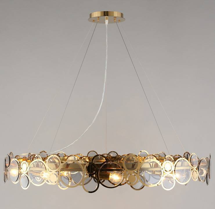Подвесной светильник Aployt Veva золото 10 ламп APL.829.13.10