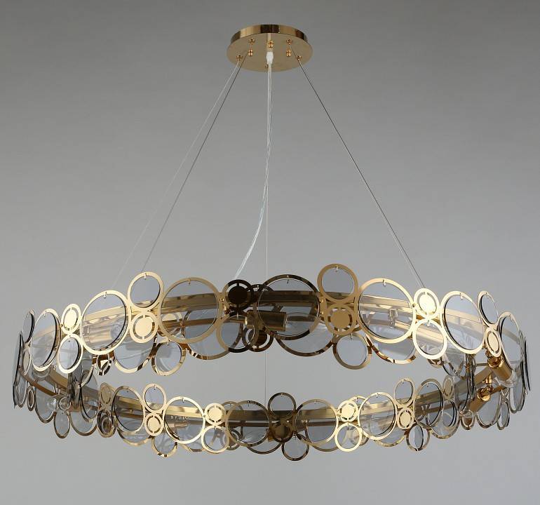 Подвесной светильник Aployt Veva золото 10 ламп APL.829.13.10
