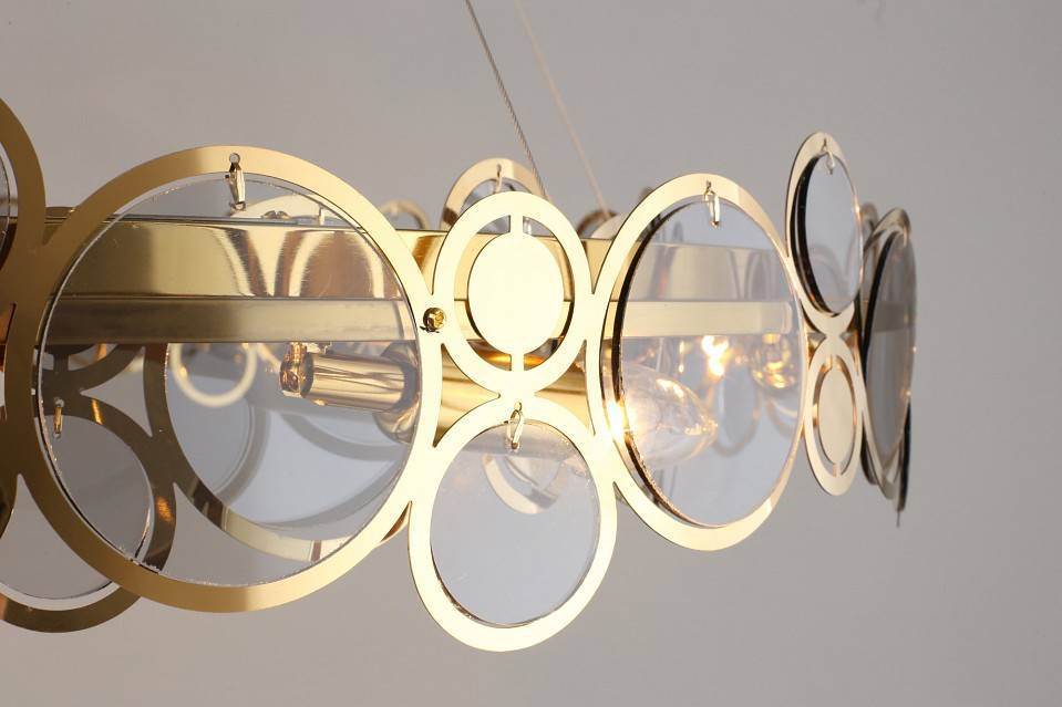 Подвесной светильник Aployt Veva золото 10 ламп APL.829.13.10