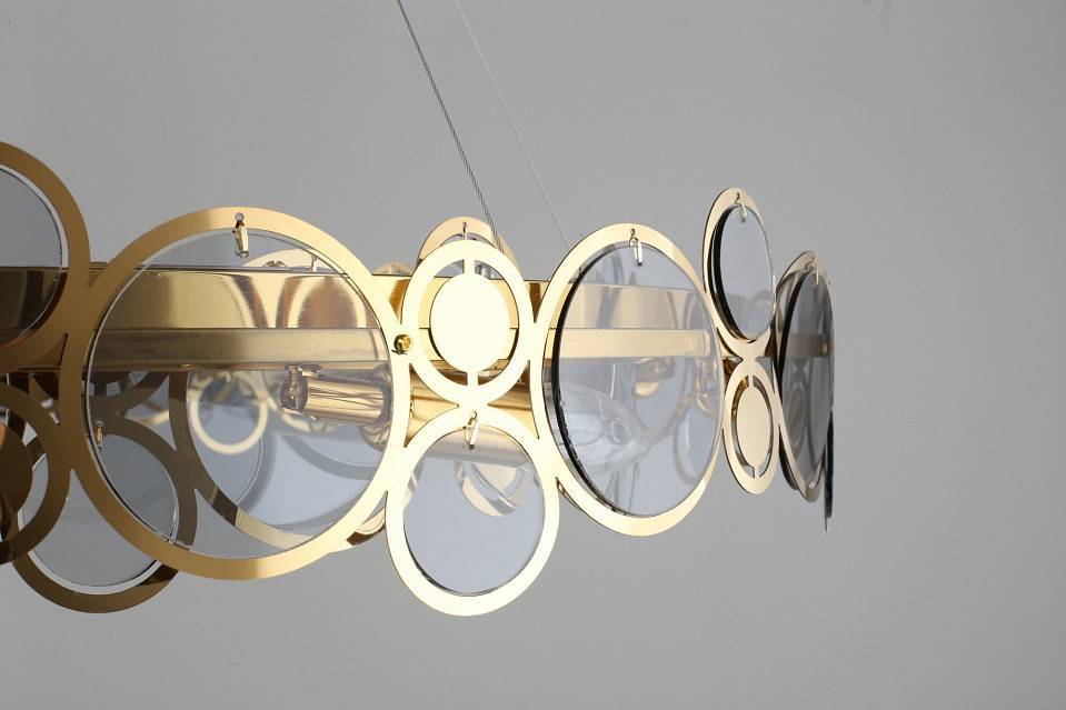 Подвесной светильник Aployt Veva золото 10 ламп APL.829.13.10