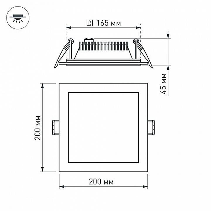 Встраиваемый светильник Arlight LT-S200 25 Вт 3000 К 014922