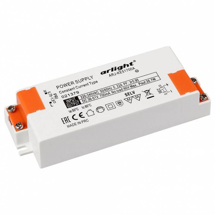 Блок питания Arlight ARJ-KE51700A 36 Вт 700 мА IP20 021379