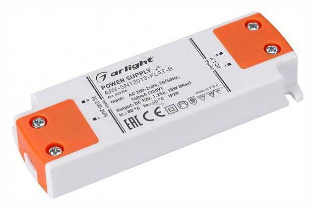Блок питания Arlight ARV-SN12015-FLAT-B 12V 15W 029276